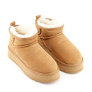 Stivaletti Imbottiti Platform S by MASSIMO SANTINI linea Springer 03 in Velour color Cammello