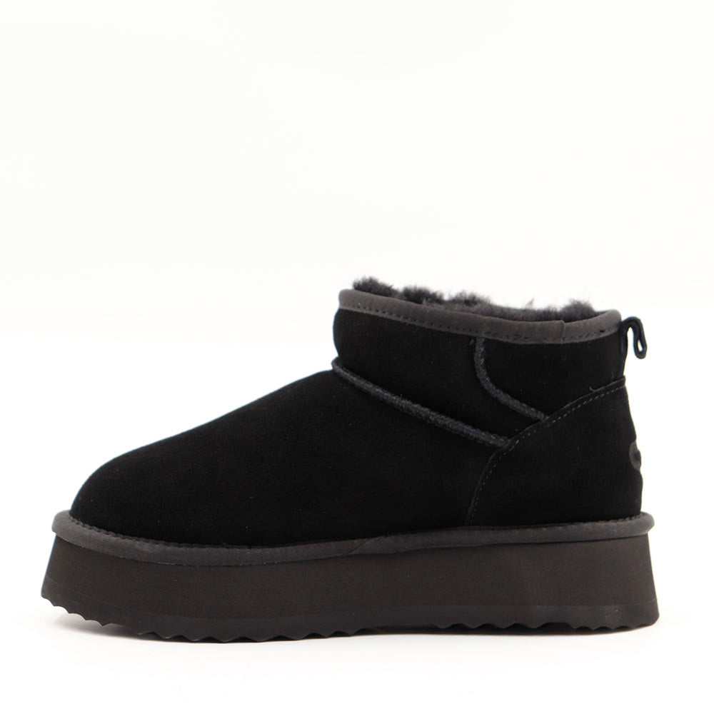 Stivaletti Imbottiti Platform S by MASSIMO SANTINI linea Springer 08 in Velour Nero