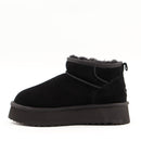 Stivaletti Imbottiti Platform S by MASSIMO SANTINI linea Springer 08 in Velour Nero