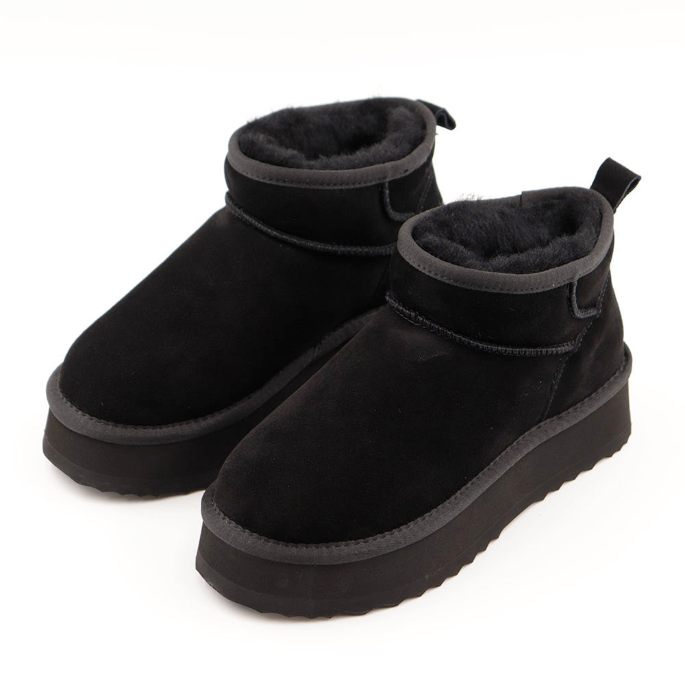 Stivaletti Imbottiti Platform S by MASSIMO SANTINI linea Springer 08 in Velour Nero