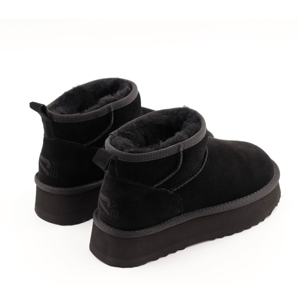 Stivaletti Imbottiti Platform S by MASSIMO SANTINI linea Springer 08 in Velour Nero