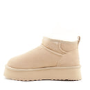 Stivaletti Imbottiti Platform S by MASSIMO SANTINI linea Springer 09 in Velour color Sabbia