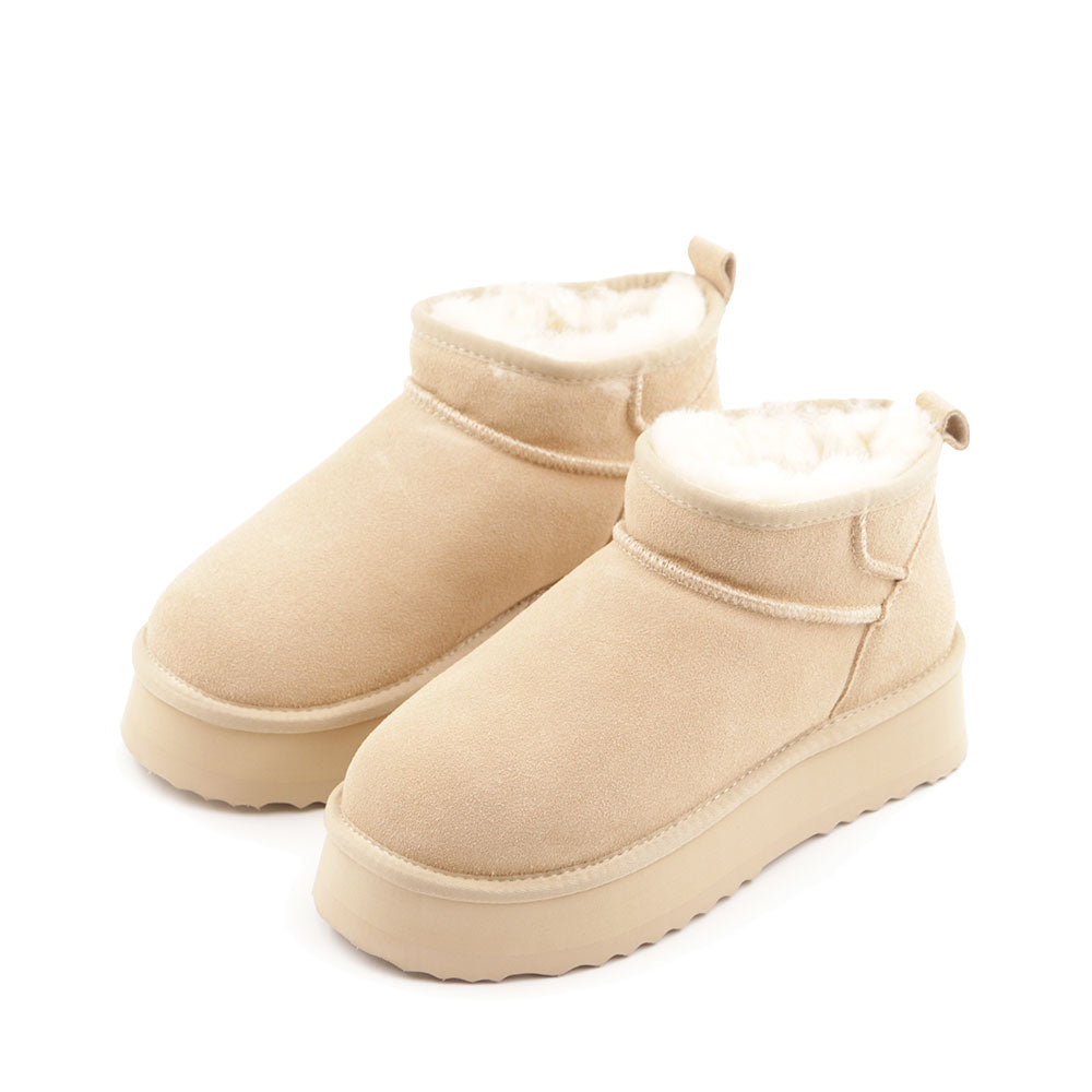 Stivaletti Imbottiti Platform S by MASSIMO SANTINI linea Springer 09 in Velour color Sabbia