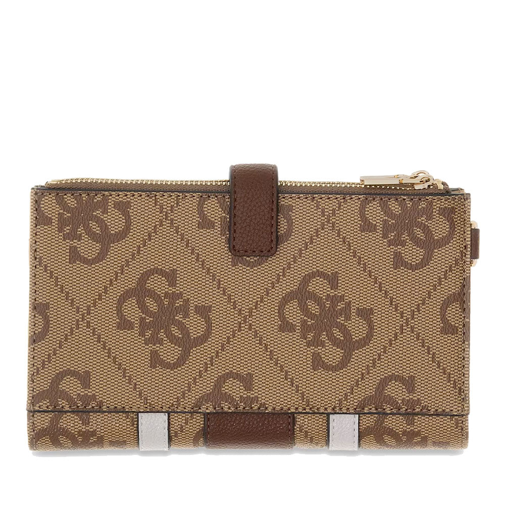 Women's Milk Logo Card and Phone Holder Pouch GUESS Laurel - Brown