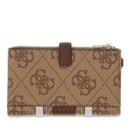 Women's Milk Logo Card and Phone Holder Pouch GUESS Laurel - Brown