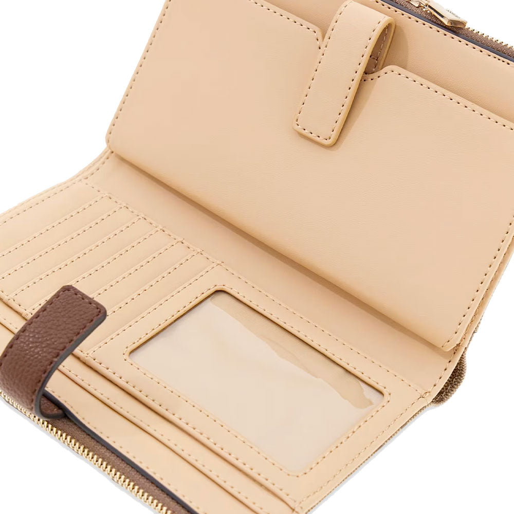 Women's Milk Logo Card and Phone Holder Pouch GUESS Laurel - Brown