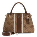 Damen-Henkeltasche GUESS Modell Noelle in Latte Logo - Brown