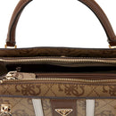 Damen-Henkeltasche GUESS Modell Noelle in Latte Logo - Brown