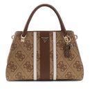 Damen-Henkeltasche GUESS Modell Noelle in Latte Logo - Brown