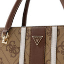 Damen-Henkeltasche GUESS Modell Noelle in Latte Logo - Brown
