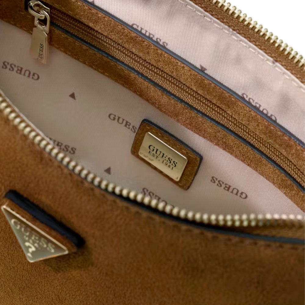 Borsa Donna Hobo a Spalla GUESS Linea Katie colore Cognac
