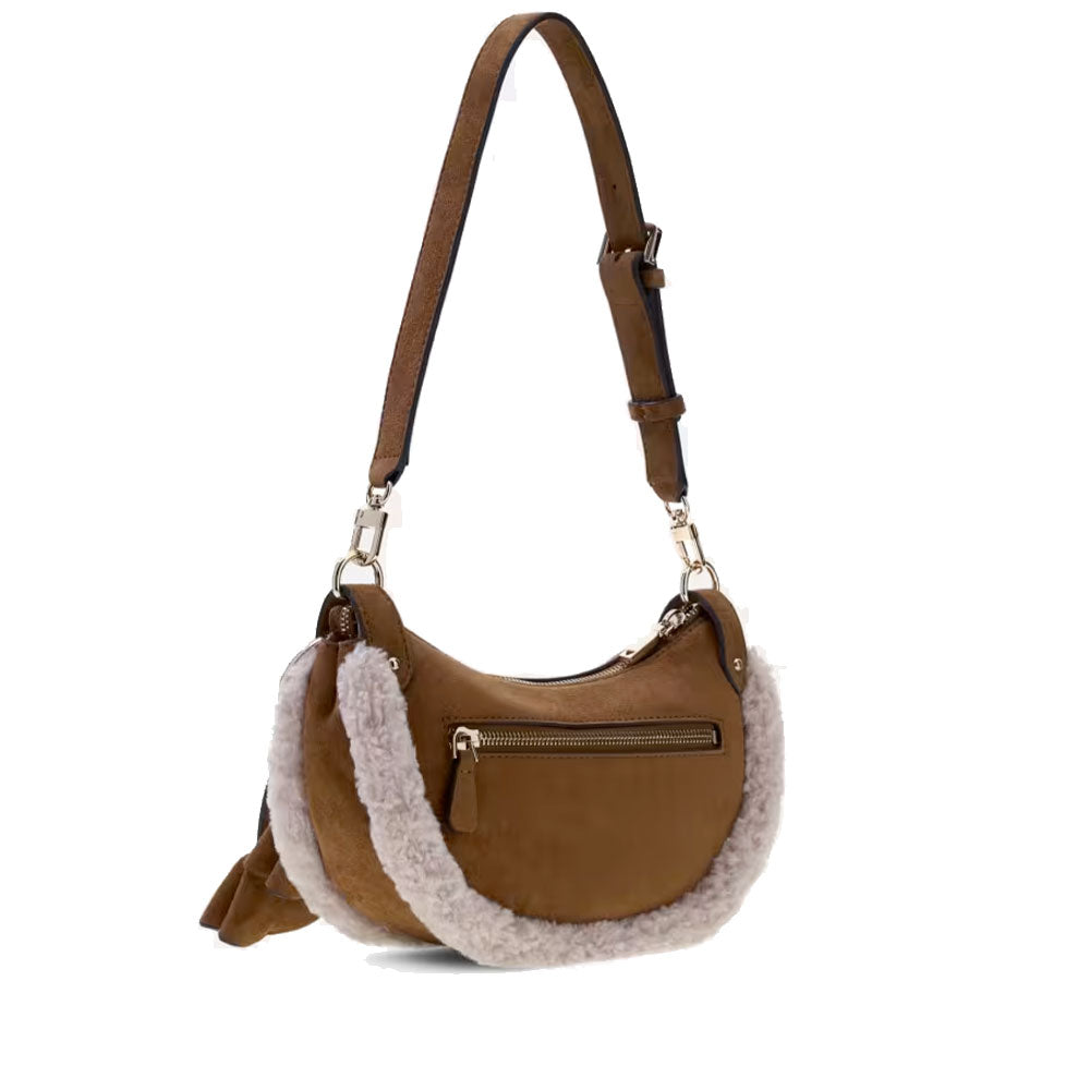 Borsa Donna Hobo a Spalla GUESS Linea Katie colore Cognac