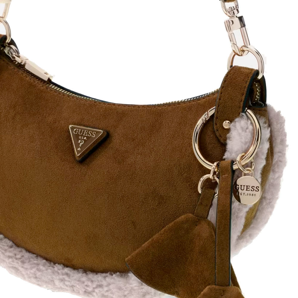Borsa Donna Hobo a Spalla GUESS Linea Katie colore Cognac