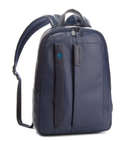 PIQUADRO PULSE LINIE 
Herren-Laptop-Rucksack 14 Zoll aus blauem Leder  – CA3869P15S