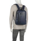 PIQUADRO PULSE LINIE 
Herren-Laptop-Rucksack 14" aus schwarzem Leder - CA3869P15S
