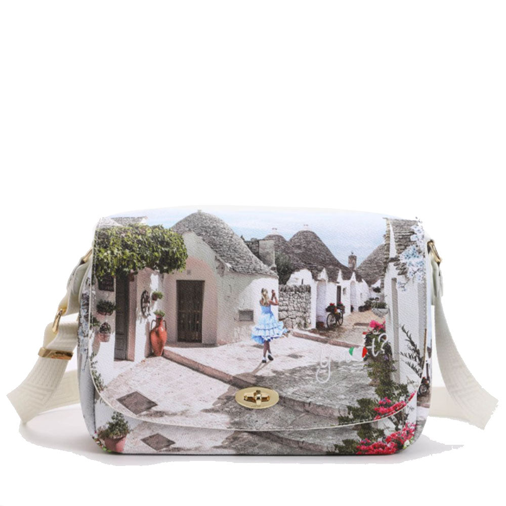 Borsa Donna a Tracolla Y NOT YES-631 Stampa Alice in Trulli