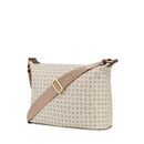 Borsa Donna a Spalla a Tracolla POLLINI linea Heritage Logo Classic Avorio e Marrone