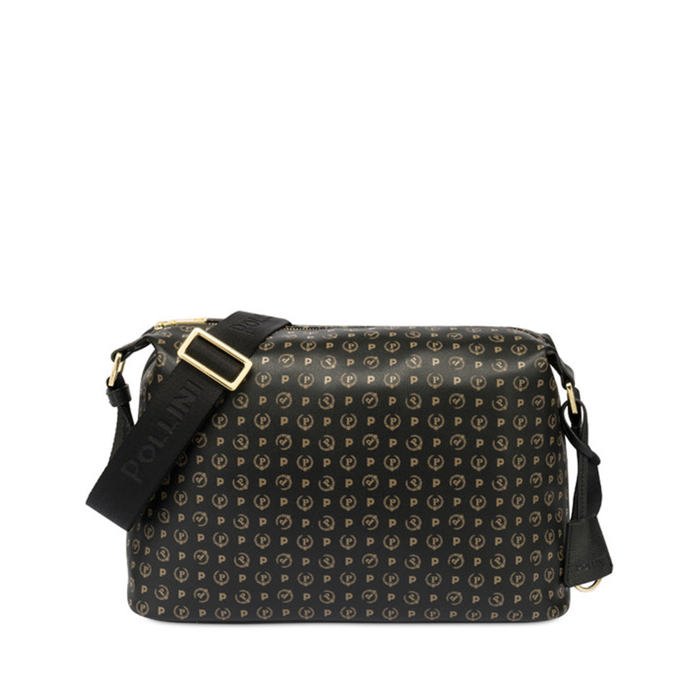 Borsa Donna a Spalla a Tracolla POLLINI linea Heritage Soft Touch Nero e Nero