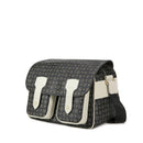 Borsa Donna Messenger Multitasche POLLINI Linea Heritage Logo Classic Nero e Avorio