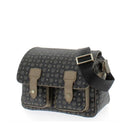 Borsa Donna Messenger Multitasche POLLINI Linea Heritage Logo Classic Nero e Bronzo