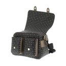 Borsa Donna Messenger Multitasche POLLINI Linea Heritage Logo Classic Nero e Bronzo