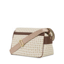 Borsa Donna Messenger Multitasche POLLINI Linea Heritage Logo Classic Avorio e Marrone