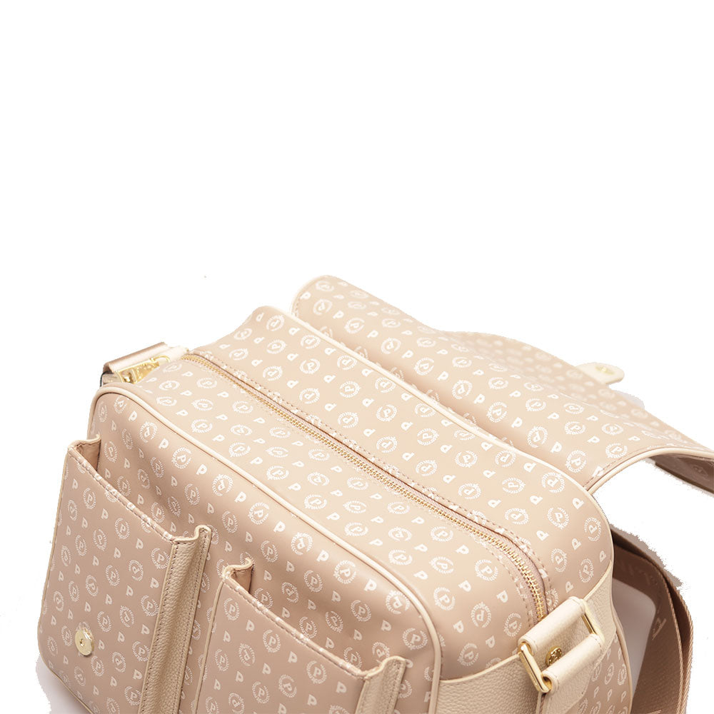 Borsa Donna Messenger Multitasche POLLINI linea Heritage Soft Beige e Avorio