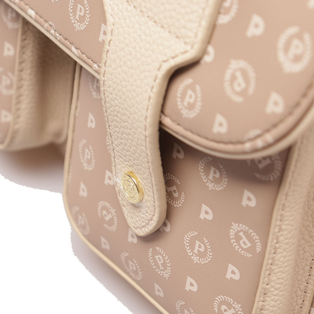 Borsa Donna Messenger Multitasche POLLINI linea Heritage Soft Beige e Avorio