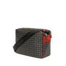 Borsa Donna Messenger POLLINI Linea Heritage Logo Classic colore Nero e Rosso Lacca