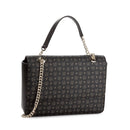 Damen Schultertasche und Umhängetasche POLLINI Heritage Line Logo Classic Schwarz