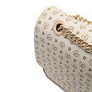 Borsa Donna a Spalla e Tracolla POLLINI Linea Heritage Logo Classic Avorio e Lacca