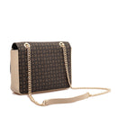 Borsa Donna a Spalla e Tracolla POLLINI Linea Heritage Logo Classic Nero e Avorio