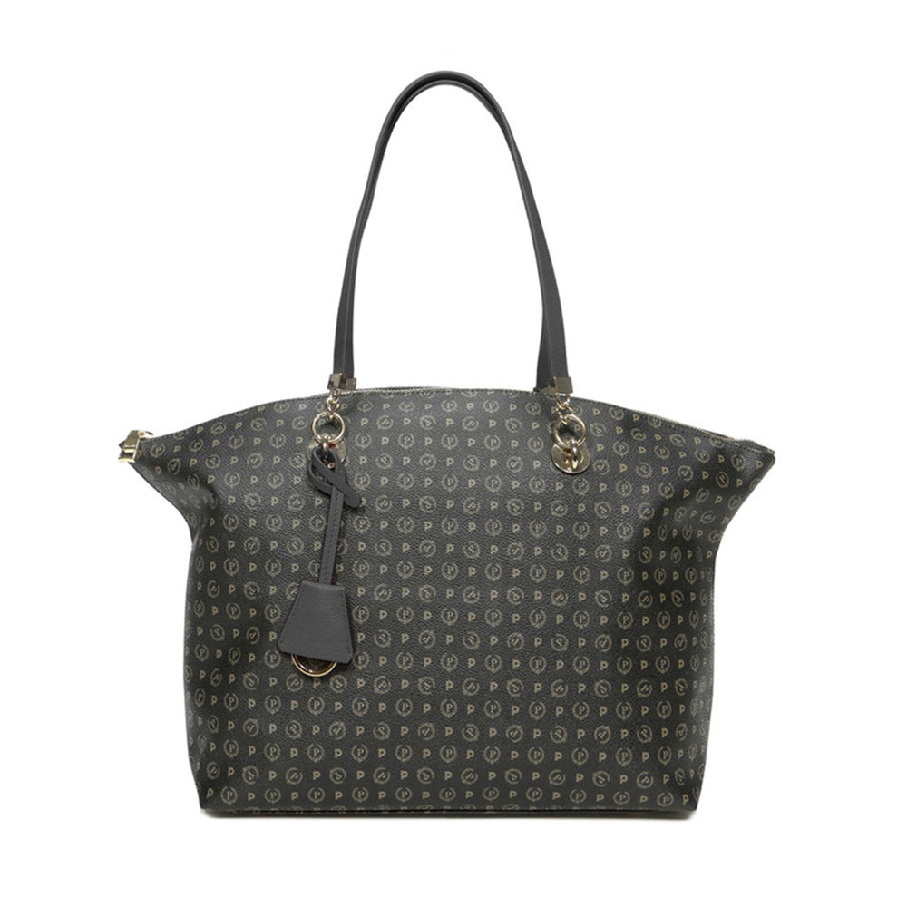 Shopping Bag POLLINI Linea Heritage Logo Classic Nero e Nero