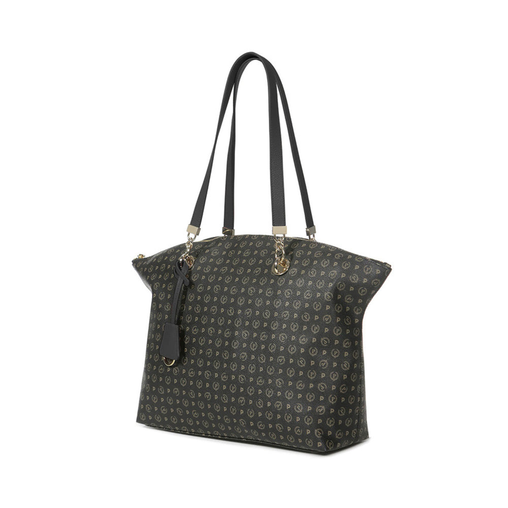 Shopping Bag POLLINI Linea Heritage Logo Classic Nero e Nero