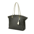 Black and Ivory Tote Bag POLLINI Heritage Logo Classic