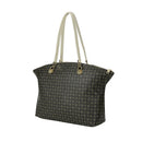 Black and Ivory Tote Bag POLLINI Heritage Logo Classic