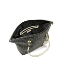 Black and Ivory Tote Bag POLLINI Heritage Logo Classic