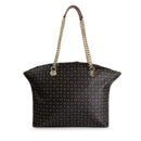 Shopping Bag POLLINI Linea Heritage Logo Classic Nero e Marrone