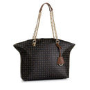 Shopping Bag POLLINI Linea Heritage Logo Classic Nero e Marrone