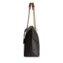 Shopping Bag POLLINI Linea Heritage Logo Classic Nero e Marrone