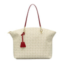 Ivory and Lacquer Tote Bag POLLINI Heritage Logo Classic