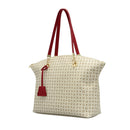 Ivory and Lacquer Tote Bag POLLINI Heritage Logo Classic