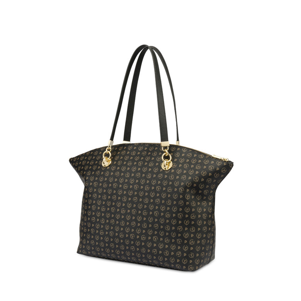 Shopping Bag POLLINI Linea Heritage 70th Anniversary Nero e Nero