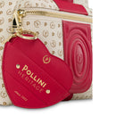 POLLINI Damenrucksack Heritage Line 70th Anniversary Elfenbein und Rot