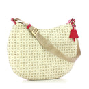 Borsa Donna Hobo a Tracolla POLLINI linea Heritage Logo Classic Avorio e Lacca