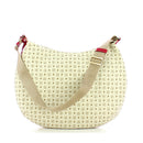 Borsa Donna Hobo a Tracolla POLLINI linea Heritage Logo Classic Avorio e Lacca