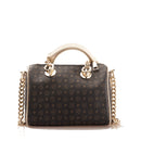 Borsa Donna Bauletto Mini POLLINI linea Heritage Logo Classic Nero e Avorio