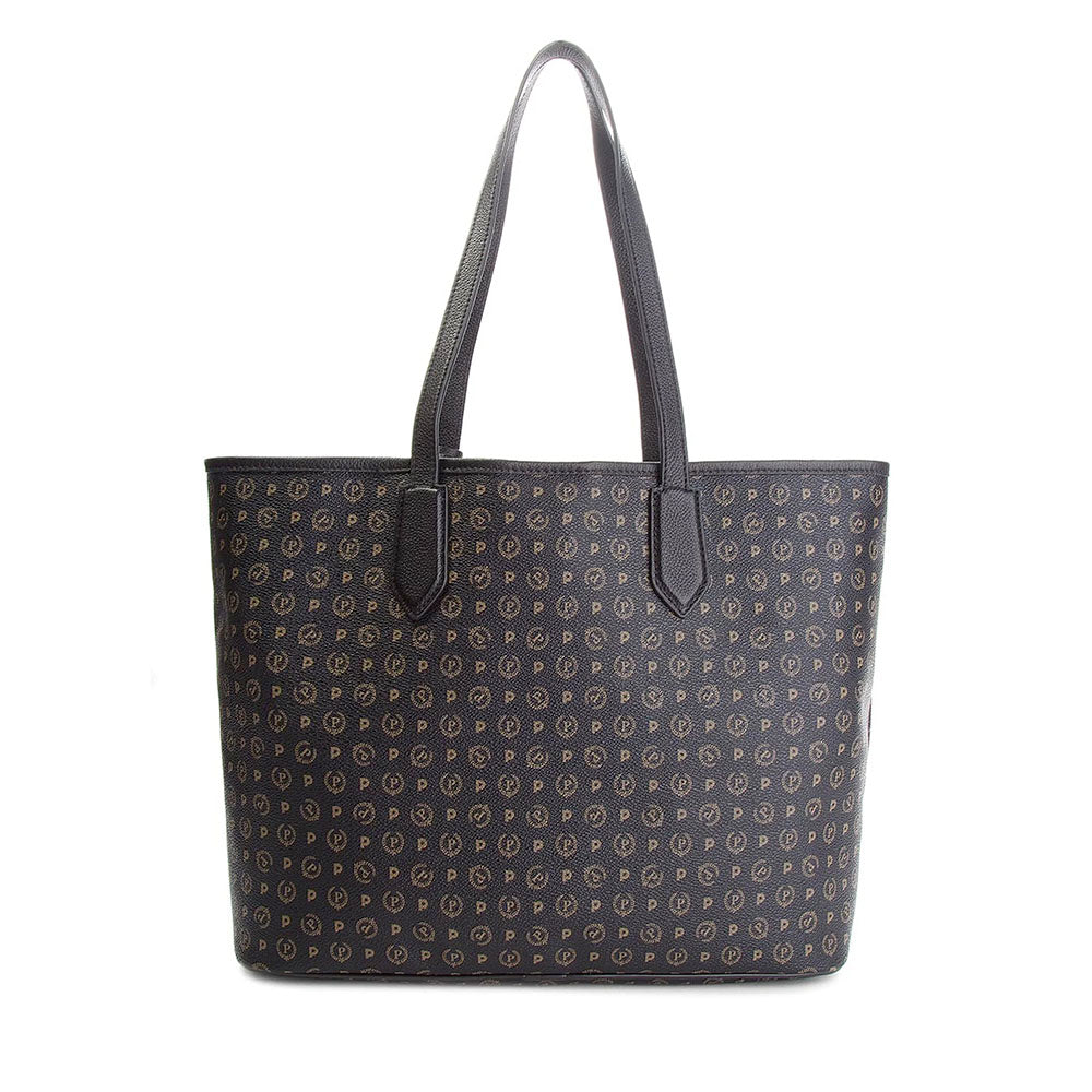 Shopping Bag POLLINI linea Heritage Logo Classic Nero e Nero