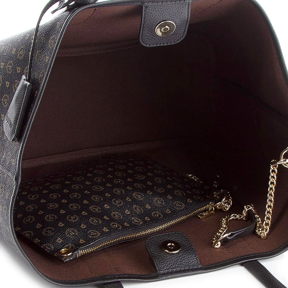 Shopping Bag POLLINI linea Heritage Logo Classic Nero e Nero