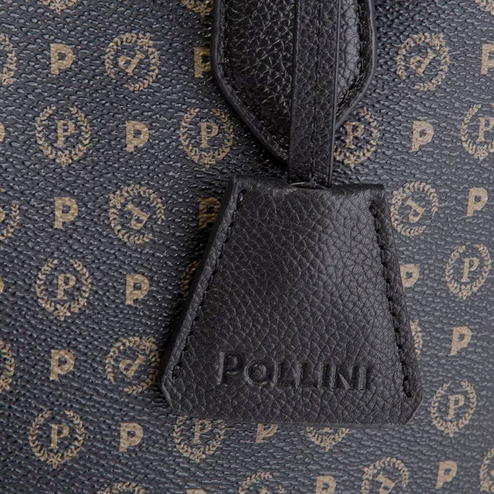 Shopping Bag POLLINI linea Heritage Logo Classic Nero e Nero